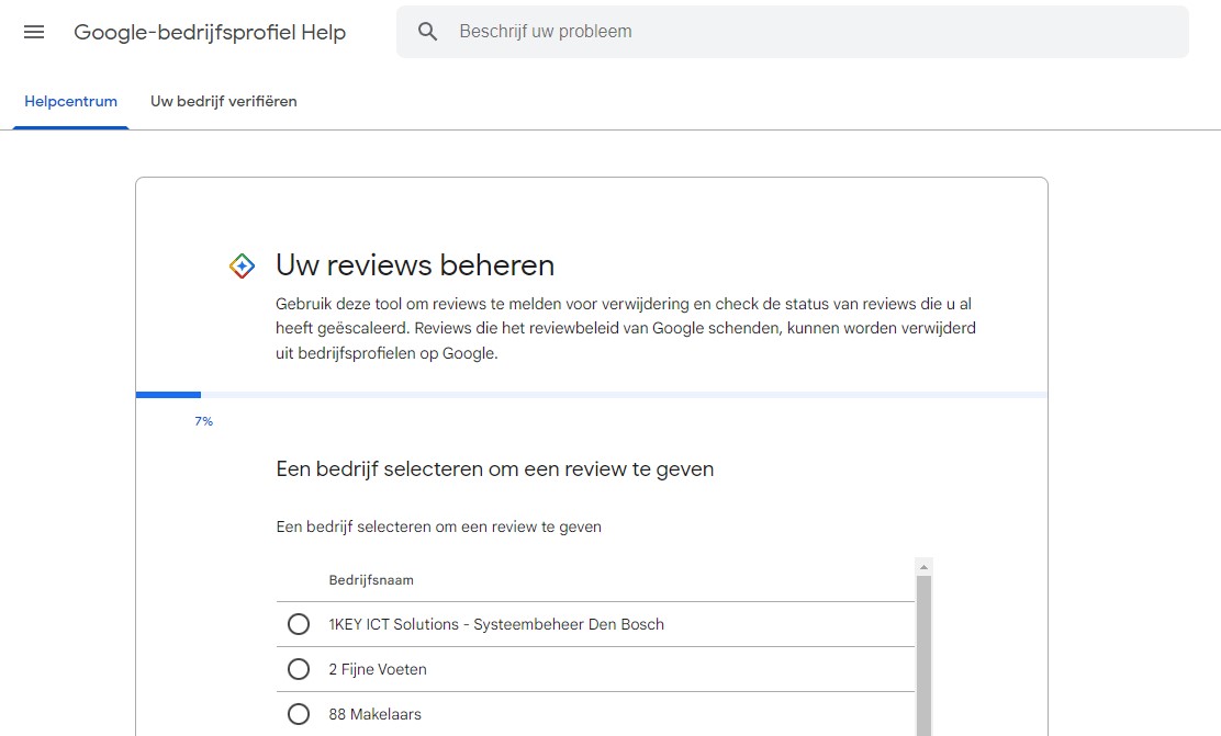 Google’s nieuwe tool om reviews te beheren en te verwijderen